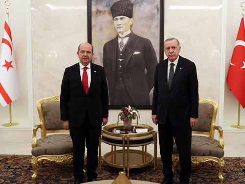 President Erdoğan meets with TRNC President Tatar
