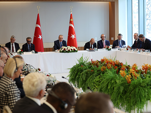 President Erdoğan meets with U.S.-Türkiye Business Council Chair Ulukaya and senior executives of US companies