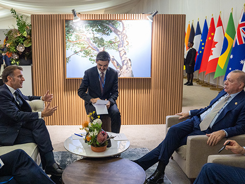 President Erdoğan meets with President Macron of France