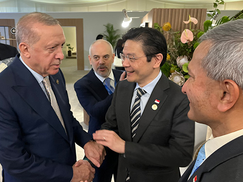 President Erdoğan meets with PM Wong of Singapore