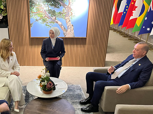 President Erdoğan meets with Italian PM Meloni