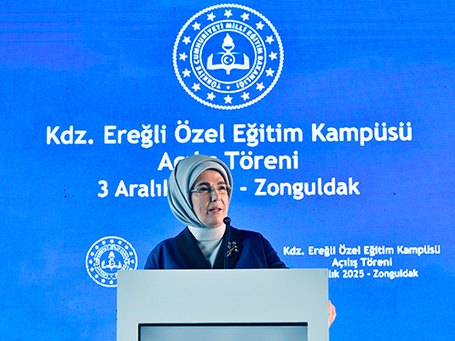 First Lady Erdoğan attends opening of a special education facility in Zonguldak