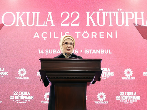 First Lady Erdoğan attends opening ceremony of “22 Libraries for 22 Schools” project