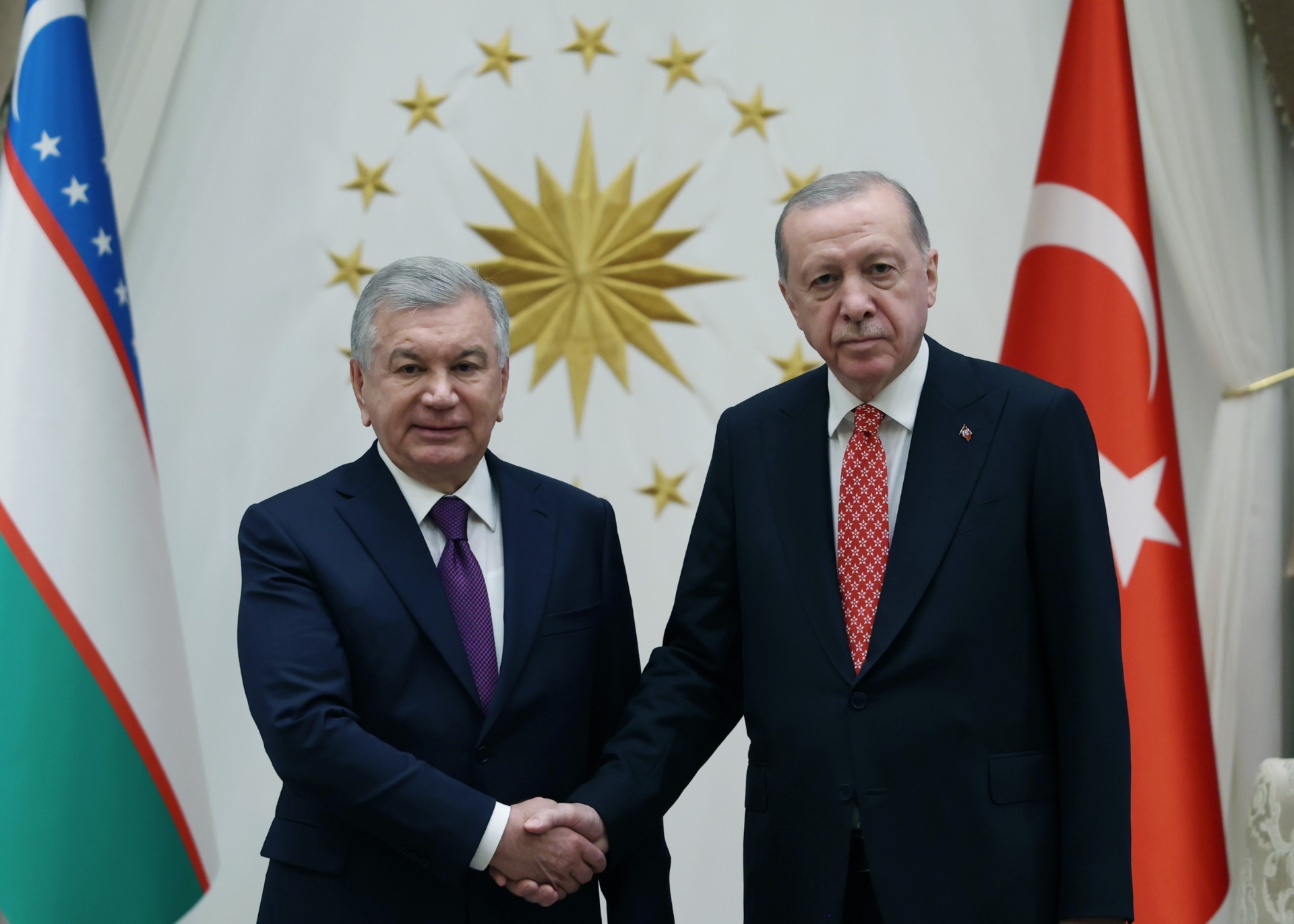 President Erdoğan meets with President Mirziyoyev of Uzbekistan