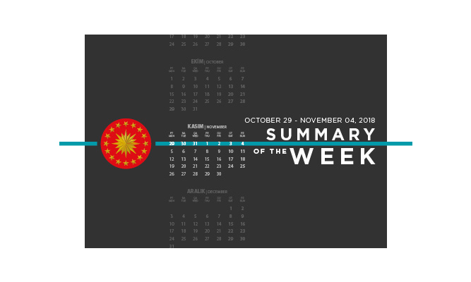 Summary of the Week (October 29-November 4, 2018)
